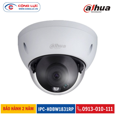  Camera IP Dome Hồng Ngoại 8.0 Megapixel DAHUA IPC-HDBW1831RP